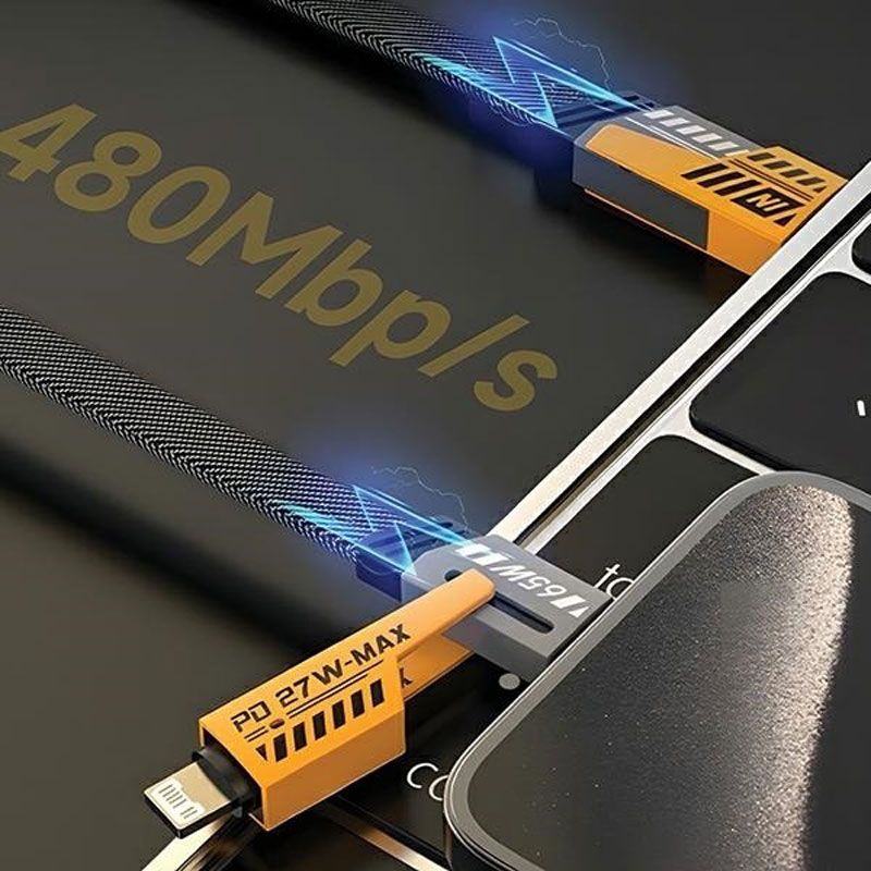 Andowl Καλώδιο Δεδομένων 4σε1 65W 120cm Q-SJ60 - 4in1 Data Cable ANDOWL