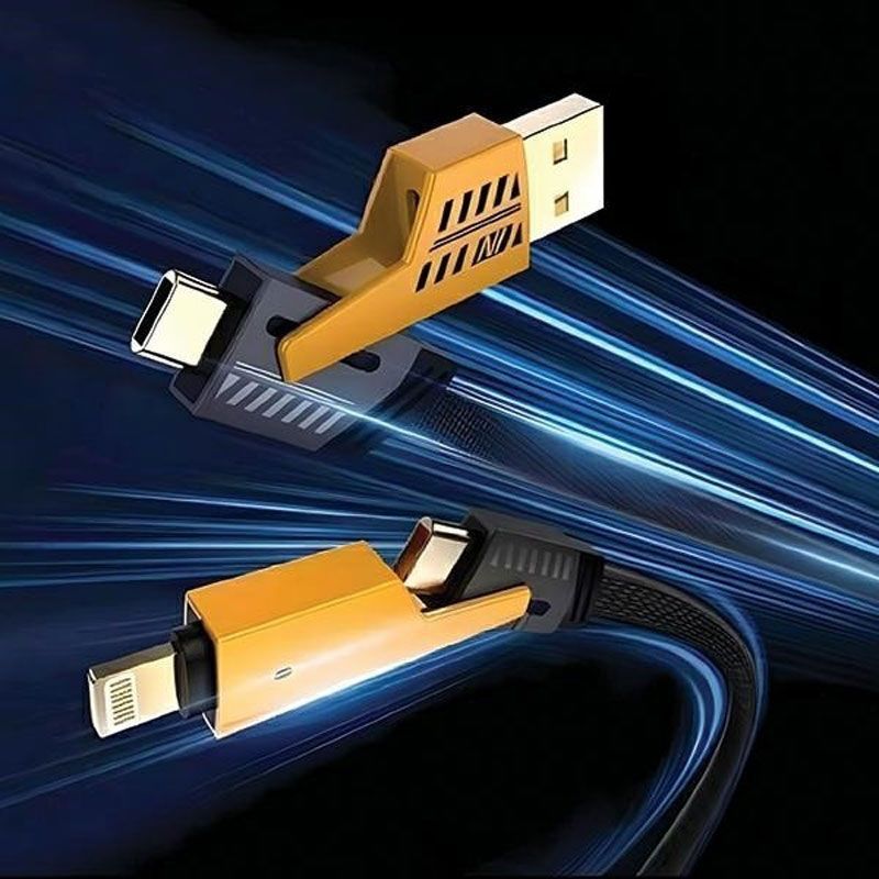Andowl Καλώδιο Δεδομένων 4σε1 65W 120cm Q-SJ60 - 4in1 Data Cable ANDOWL
