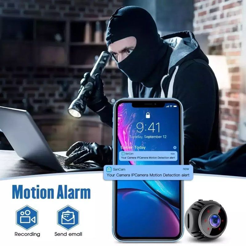 Andowl Κρυφή Κάμερα WiFi 1080p με Υποδοχή για Κάρτα Μνήμης και Ανιχνευτή Κίνησης Q-S710 - Mini WIFI USB IP Camera ANDOWL
