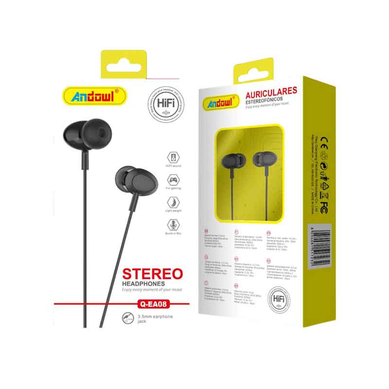 Andowl Ενσύρματα Ακουστικά με AUX 3.5mm EA08 - Earphone ANDOWL