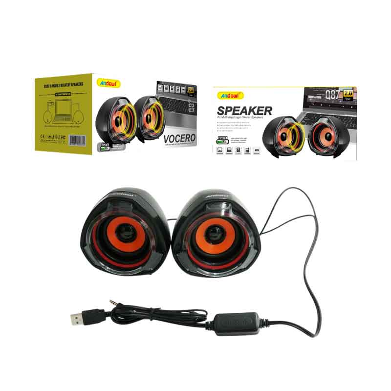 Andowl Ηχεία Υπολογιστή 2.0 Q87 - Speaker PC Multi-diaphragm Stereo ANDOWL