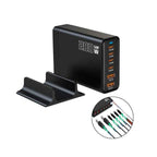 Andowl Βάση Φόρτισης GaN με 2 Θύρες USB-A και 4 Θύρες USB-C 200W Power Delivery / Quick Charge 3.0 Q-CD787 - Gan Charger OEM