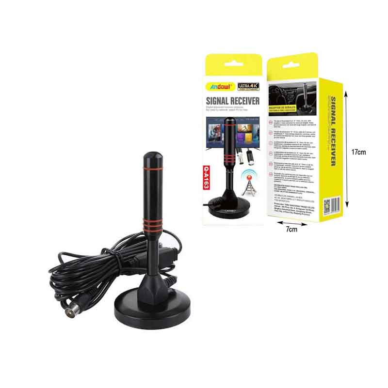 Andowl Q-A163 Εσωτερική Κεραία Τηλεόρασης Σύνδεση με Ομοαξονικό (Coaxial) - Signal Receiver TV ANDOWL