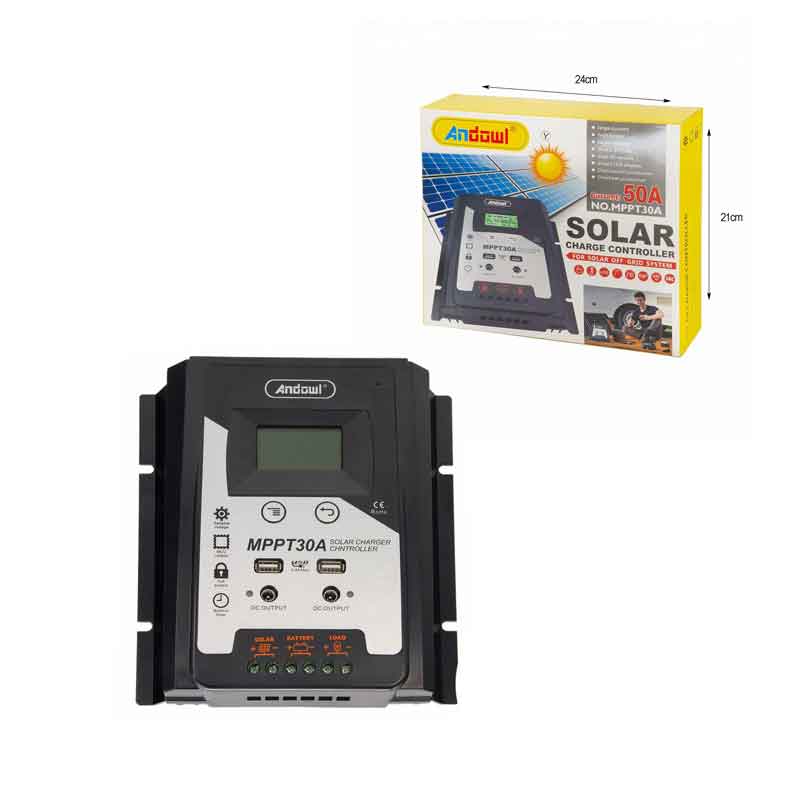 Andowl Ρυθμιστής φόρτισης φωτοβολταϊκών 50Amber MPPT 30A - Solar Charge Controller OEM