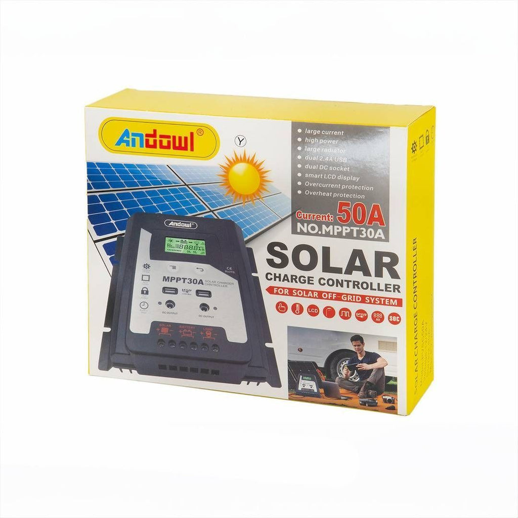Andowl Ρυθμιστής φόρτισης φωτοβολταϊκών 50Amber MPPT 30A - Solar Charge Controller OEM