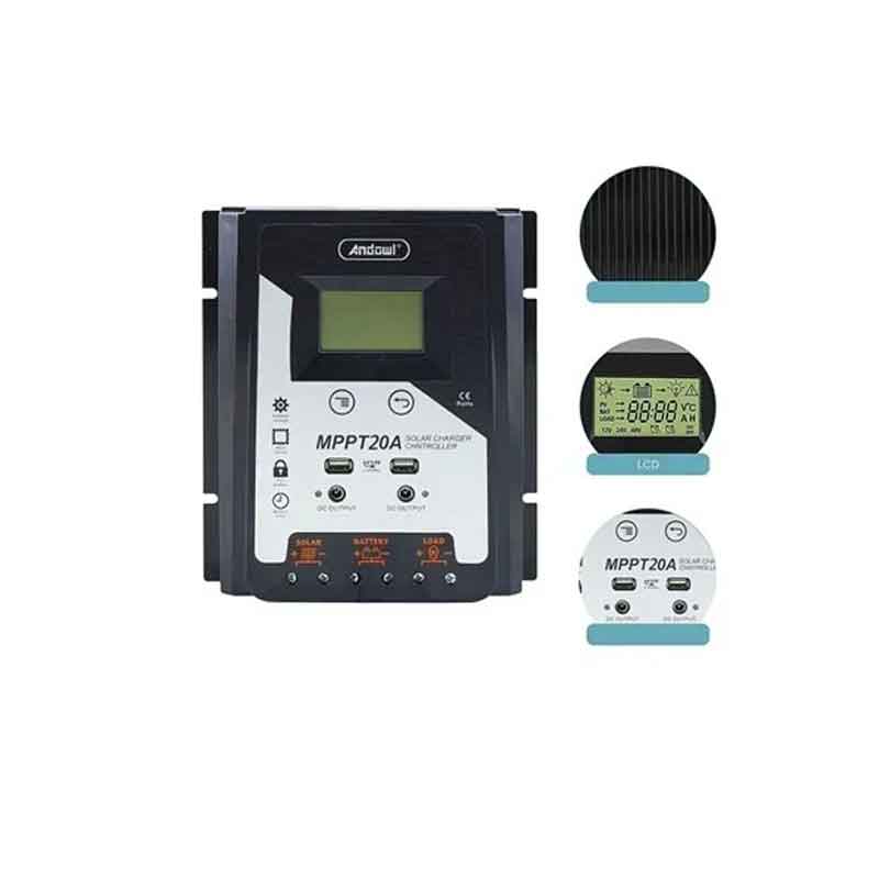 Andowl Ρυθμιστής φόρτισης φωτοβολταϊκών 30Amber MPPT 20A - Solar Charge Controller OEM