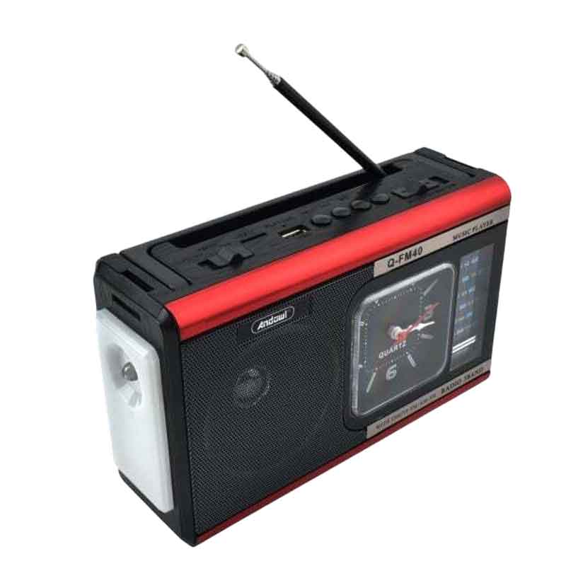Andowl Φορητό Ραδιόφωνο Μπαταρίας με USB Q-FM40 - Radio - Ασημί ANDOWL