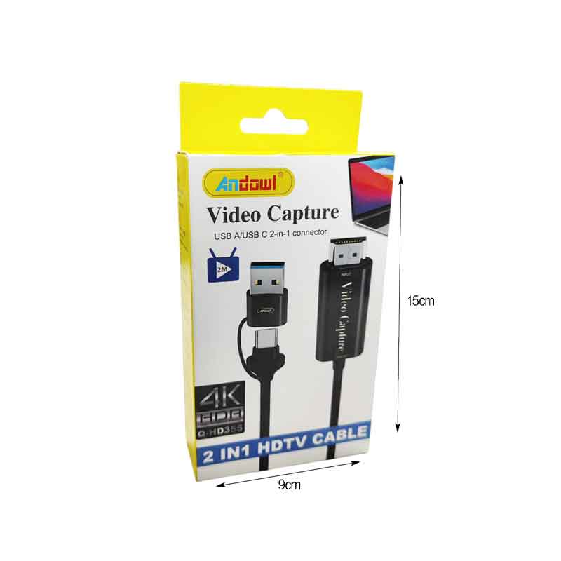 Andowl HDTV Καλώδιο USB A/USB C 2 σε 1 Q-HD355 - Video Capture ANDOWL