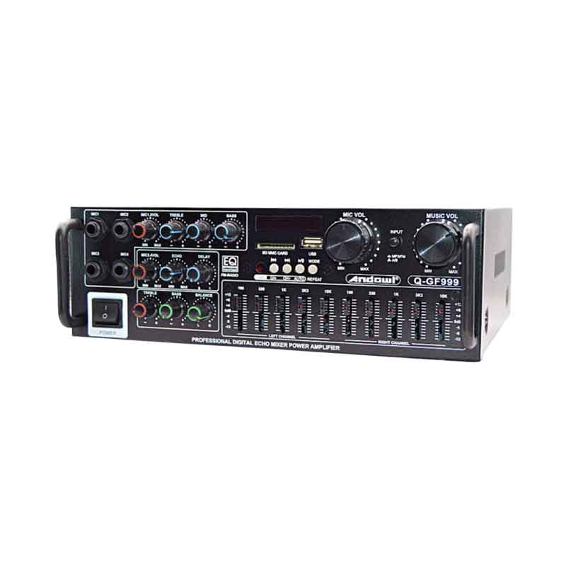 Andowl Ενισχυτής ήχου 2X150W Karaoke FM / Bluetooth / MP3 / Usb / Bluetooth Q-GF999 - Karaoke Reverberation Power Amplifier ANDOWL