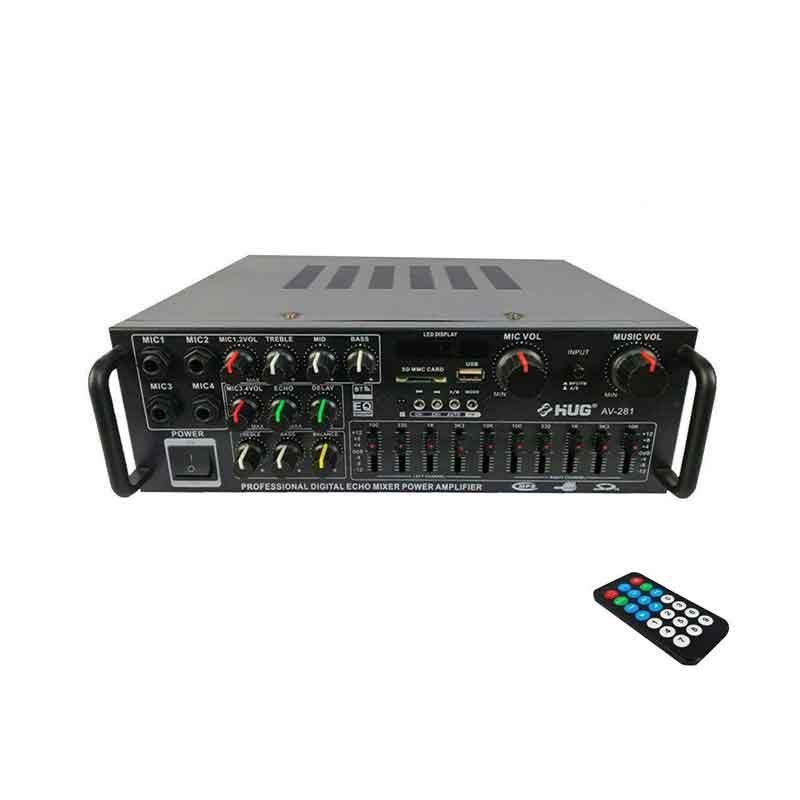 Andowl Ενισχυτής ήχου 2X150W Karaoke FM / Bluetooth / MP3 / Usb / Bluetooth Q-GF999 - Karaoke Reverberation Power Amplifier ANDOWL