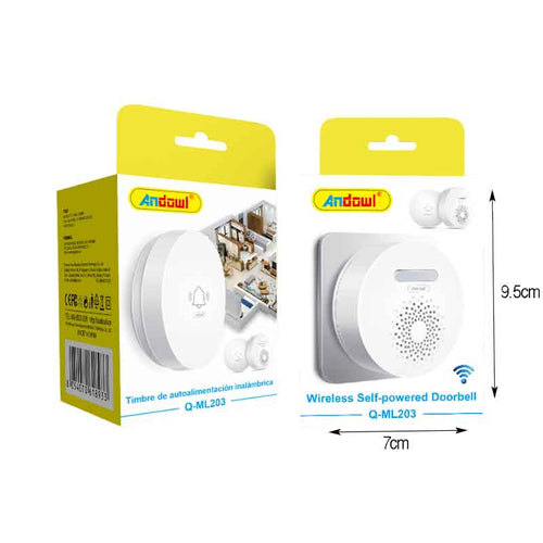 Andowl Ασύρματο Κουδούνι Πόρτας Q-ML203 - Wireless Self-Powered Doorbell ANDOWL