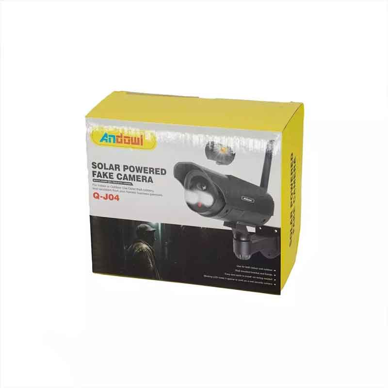 Andowl Ψεύτικη Κάμερα Παρακολούθησης Τύπου Bullet Με Ηλιακό Πάνελ Q-J04 - Solar Fake Camera ANDOWL