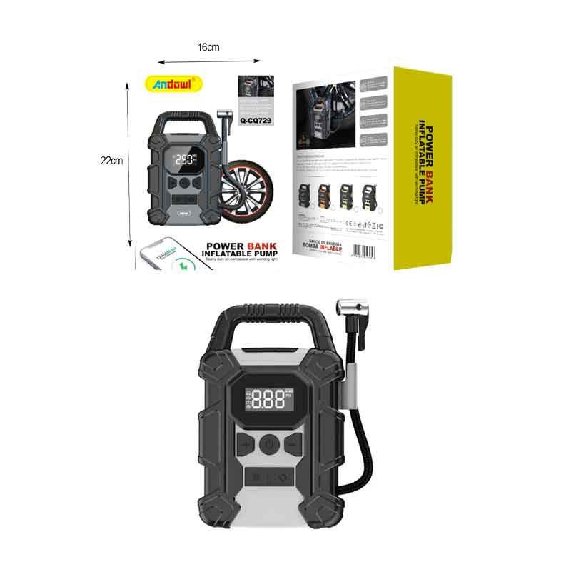 Andowl Φορητή αντλία αέρα 12000mAh και Power Bank Q-CQ729 - Power Bank Inflatable Pump ANDOWL