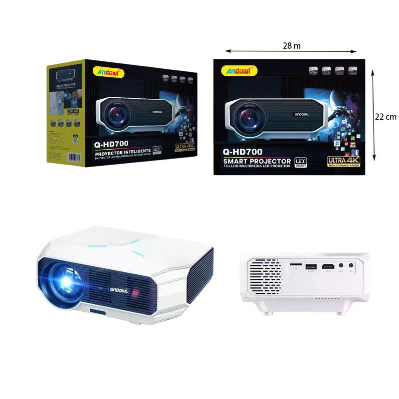 Andowl Προτζέκτορας Λάμπας LED Q-HD700 - Smart Projector OEM
