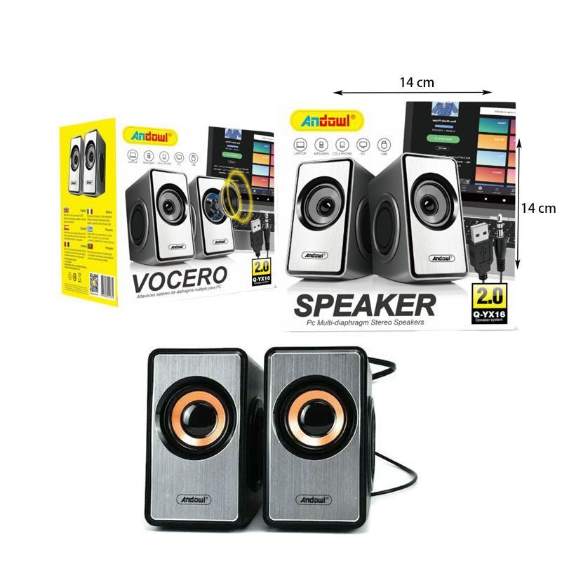 Andowl Q-YX16 Ηχεία Υπολογιστή 2.0 με Ισχύ 3W - Andowl Speaker ANDOWL