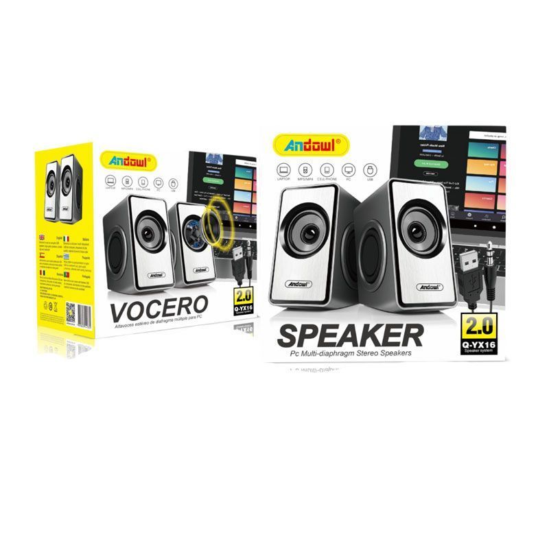 Andowl Q-YX16 Ηχεία Υπολογιστή 2.0 με Ισχύ 3W - Andowl Speaker ANDOWL