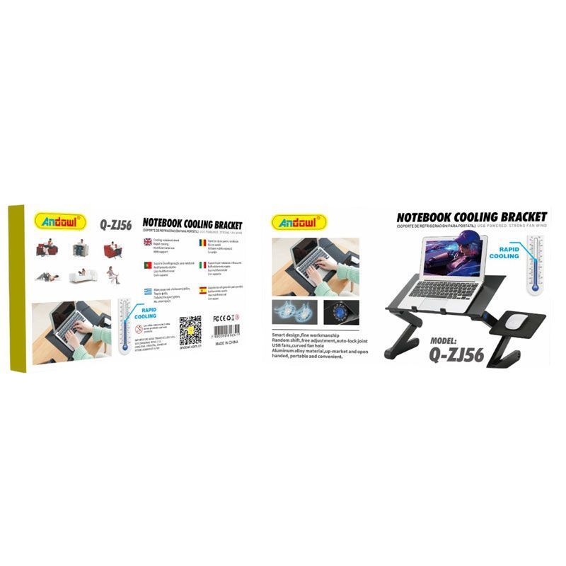 Andowl Q-ZJ56 Βάση για Laptop Με Ανεμιστηρα - Notebook Cooling Bracket ANDOWL