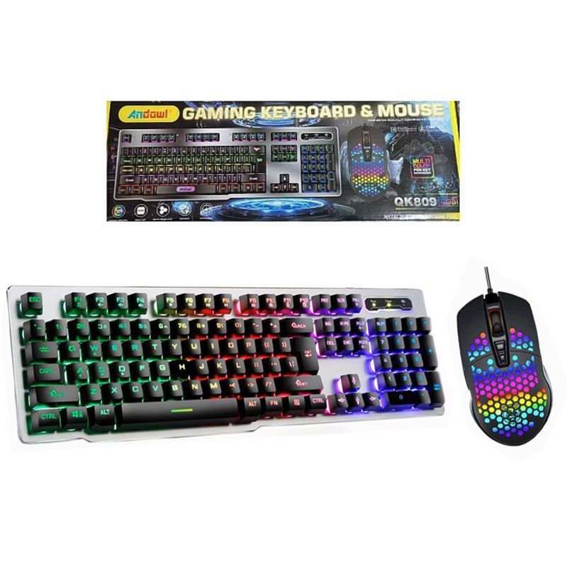 Andowl QK809 Πληκτρολόγιο & Ποντίκι LED - Gaming Keyboard & Mouse ANDOWL
