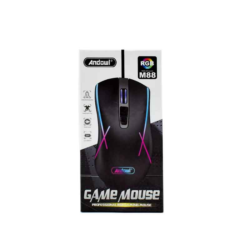 Andowl Ενσύρματο Gaming Ποντίκι Με LED RGB Φωτισμό M88 – Gaming Mouse ANDOWL