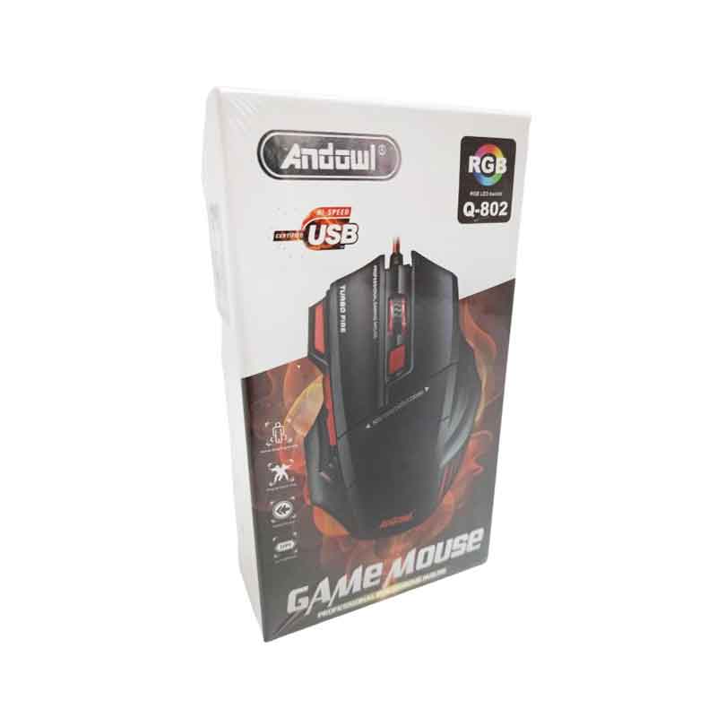 Andowl Ενσύρματο Gaming Ποντίκι Με LED RGB Φωτισμό Q-802 – Gaming Mouse ANDOWL