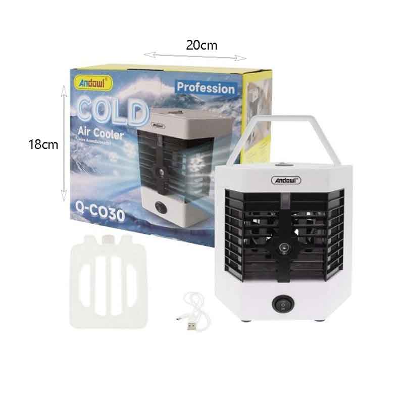 Andowl Φορητό mini air cooler υγραντήρας με 2 λειτουργίες Q-C030 - Air Cooler OEM