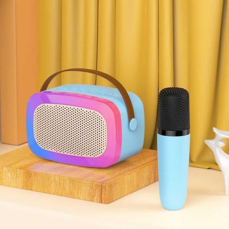 Ksong Artifact Karaoke-V66 Φορητό Ηχείο με Μικρόφωνο για Καραόκε - Karaoke Music Speaker 5W - Λευκό Ksong