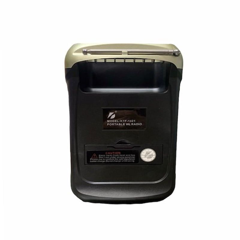 Επαναφορτιζόμενο FM ράδιο 3" KTF-1421 - ΑΜ/FM/SW 3 band radio with USB/TF music player - Σαμπανιζέ OEM