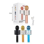 Ασύρματο Μικρόφωνο Καραόκε Bluetooth Με Ηχείο WS-858 - Wireless Microphone USB Speaker Karaoke Recording - Μπλε OEM