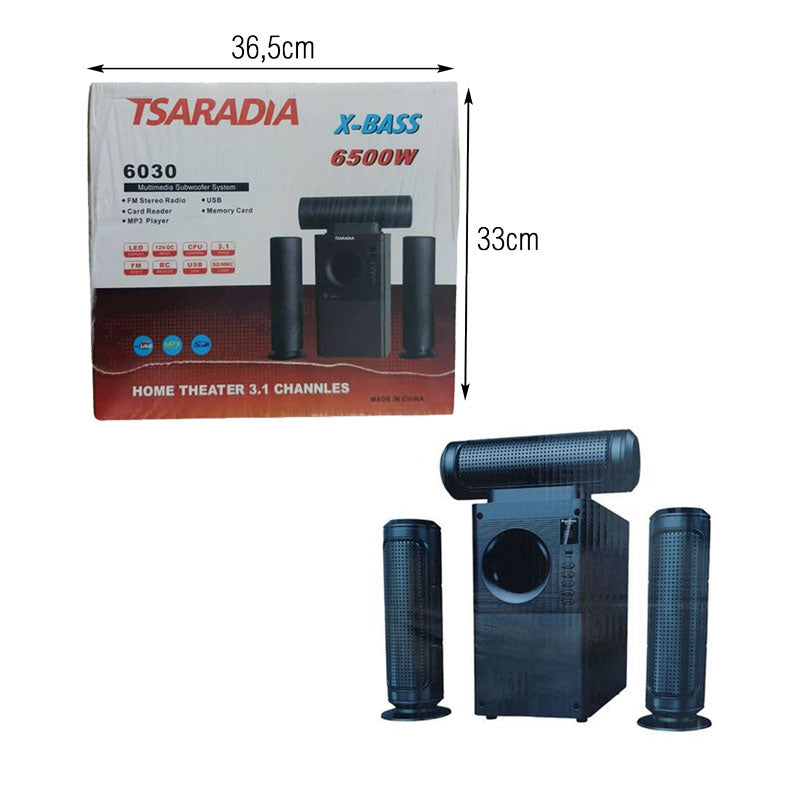 TSARADIA Ηχοσύστημα με τηλεχειριστήριο 6030 - X-BASS 6030 TSARADIA