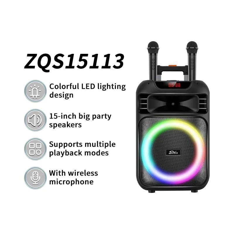 SING-E Φορητό ηχείο με 2 μικρόφωνα ZQS15113 15" 50W - Portable speaker Sing-e