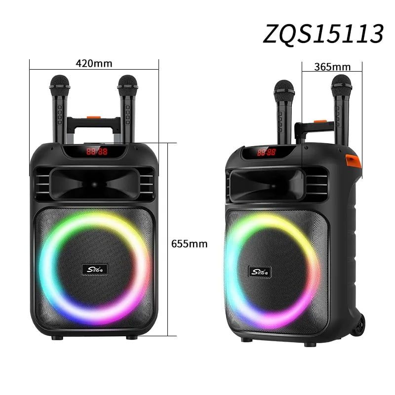 SING-E Φορητό ηχείο με 2 μικρόφωνα ZQS15113 15" 50W - Portable speaker Sing-e
