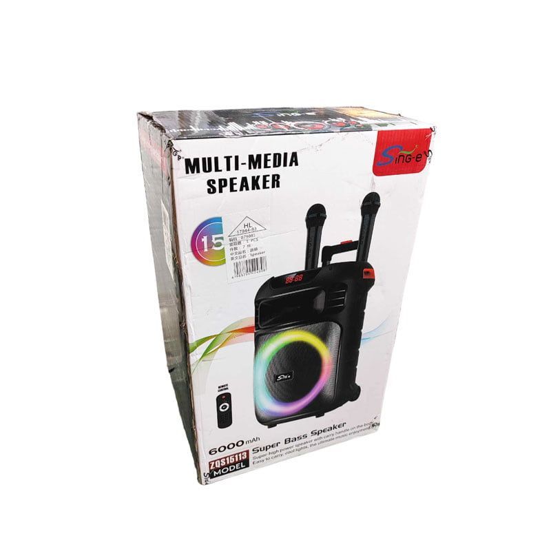 SING-E Φορητό ηχείο με 2 μικρόφωνα ZQS15113 15" 50W - Portable speaker Sing-e