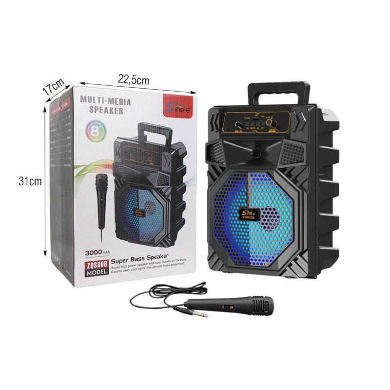 Sing-e Φορητό Ηχείο Karaoke Bluetooth 20W Με Μικρόφωνο ZQS808 - Multi-Media Speaker OEM