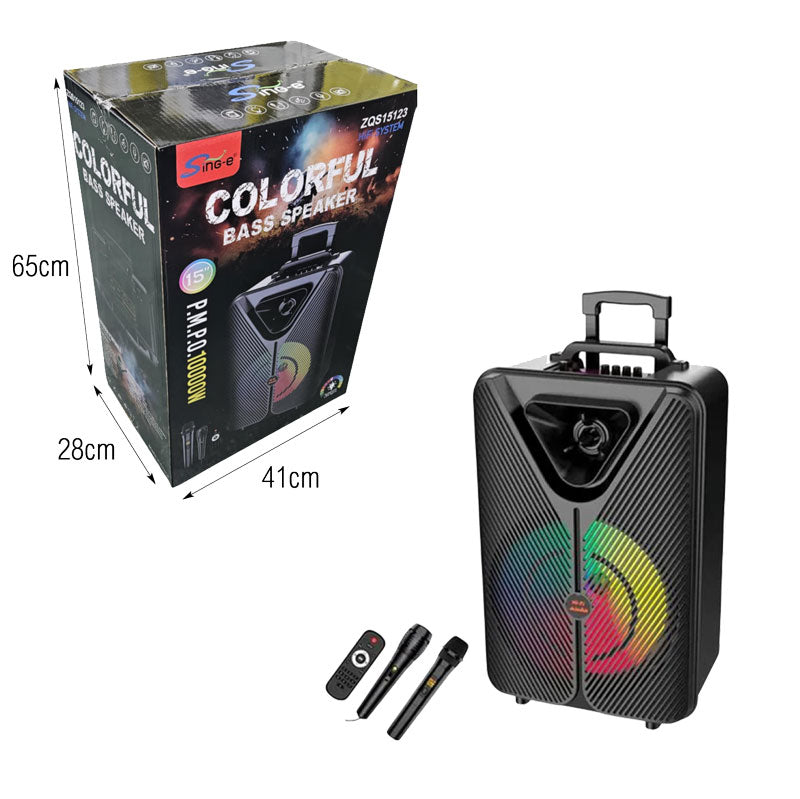 Sing-e Φορητό Ηχείο Karaoke Με Πολύχρωμο Φωτισμό LED 40W ZQS15123 - Colorful Bass Speaker Sing-e