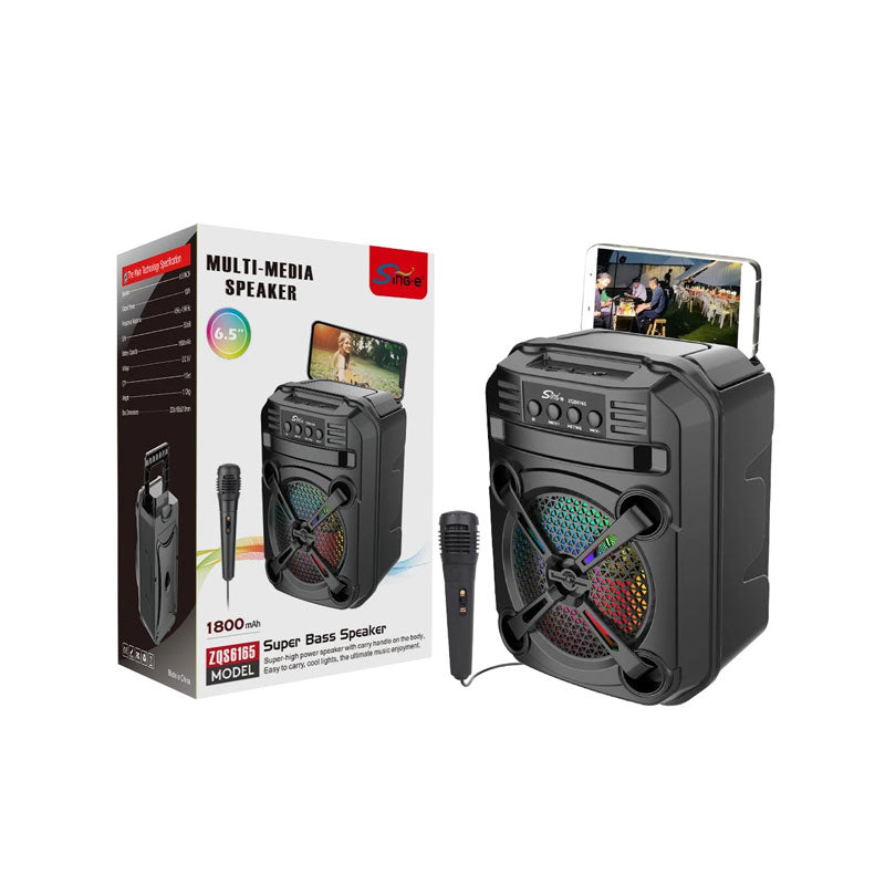 Sing-e Φορητό Ηχείο Karaoke Bluetooth 10W Με Μικρόφωνο ZQS6166 - Multi-Media Speaker Sing-e