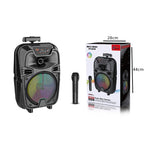 Sing-e Φορητό Bluetooth Ηχείο Karaoke 8" με Ασύρματο Μικρόφωνο & LED Φωτισμό ZQS8188- 8" Portable Bluetooth Karaoke Speaker with Wireless Microphone & LED Lights OEM