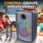 Sing-e Φορητό Bluetooth Ηχείο Karaoke 12" 40W με 2 Ασύρματα Μικρόφωνα & Τηλεχειριστήριο ZQS12156S - 12" 40W Portable Bluetooth Karaoke Speaker with 2 Wireless Microphones & Remote OEM