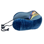 Μαξιλάρι Αυχένα Ταξιδιού Memory Foam - Memory Foam Travel Pillow Neck Support - Ανοιχτό καφέ - Γκρι - Καφέ - Μαύρο - Μπλε - Μπλε σκούρο - Ροζ OEM