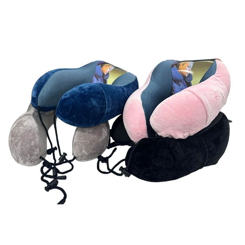 Μαξιλάρι Αυχένα Ταξιδιού Memory Foam - Memory Foam Travel Pillow Neck Support - Ανοιχτό καφέ - Γκρι - Καφέ - Μαύρο - Μπλε - Μπλε σκούρο - Ροζ OEM