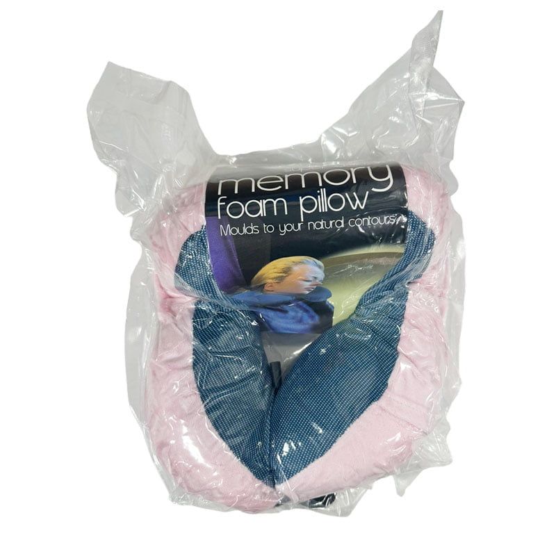 Μαξιλάρι Αυχένα Ταξιδιού Memory Foam - Memory Foam Travel Pillow Neck Support - Ανοιχτό καφέ - Γκρι - Καφέ - Μαύρο - Μπλε - Μπλε σκούρο - Ροζ OEM