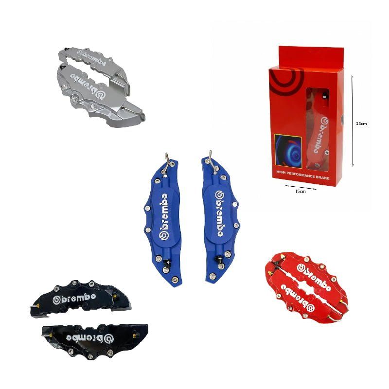 Πλαστικά Καπάκια Δαγκάνας Φρένων 2τμχ - Drilled Brake Kits - Ασημί OEM