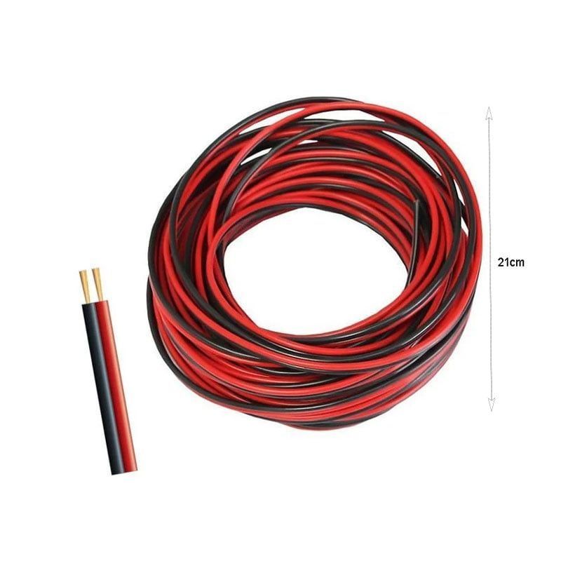 Καλώδιο Ήχου 100m κόκκινο/μαύρο 2 x 0.75mm²- Electrical wire OEM