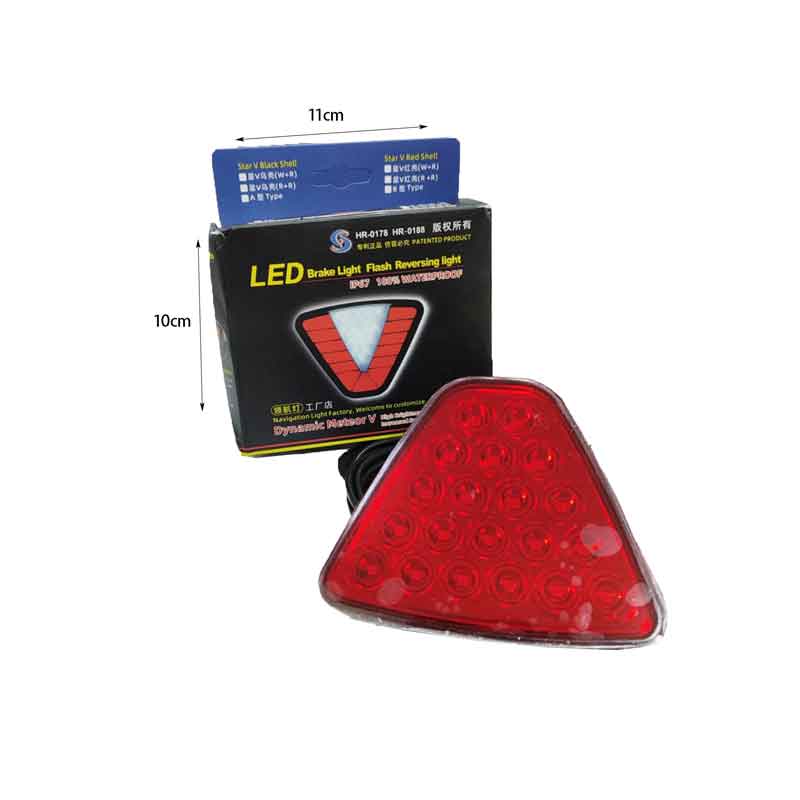 Φως Στοπ Τριγωνικό LED 24V – Αδιάβροχο IP67 - LED Brake Light Flash Reversing Light - Άσπρο - Κίτρινο - Κόκκινο - Μπλε OEM
