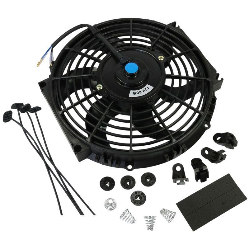 Βεντιλατέρ Ψυγείου Αυτοκινήτου 29cm 10'' 12V 80W - Car Radiator Fan - Ασημί - Κόκκινο - Μαύρο - Μπλε OEM