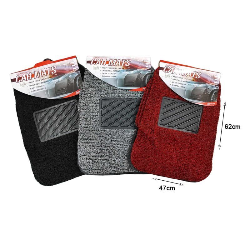 Σετ πατάκια αυτοκινήτου 5τμχ - PVC Floor Car Mats 5pcs - Μαύρο OEM