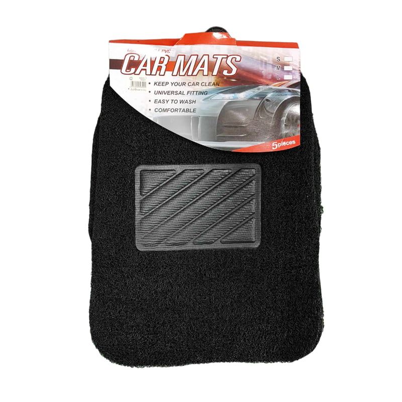 Σετ πατάκια αυτοκινήτου 5τμχ - PVC Floor Car Mats 5pcs - Μαύρο OEM