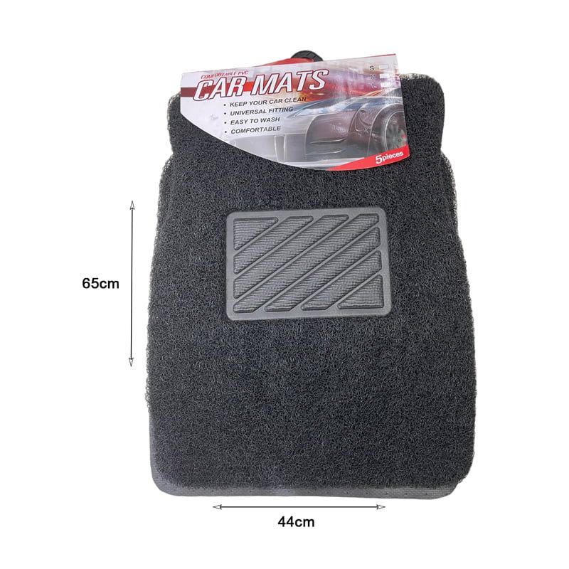 Σετ πατάκια αυτοκινήτου 5τμχ - PVC Floor Car Mats 5pcs - Μαύρο OEM
