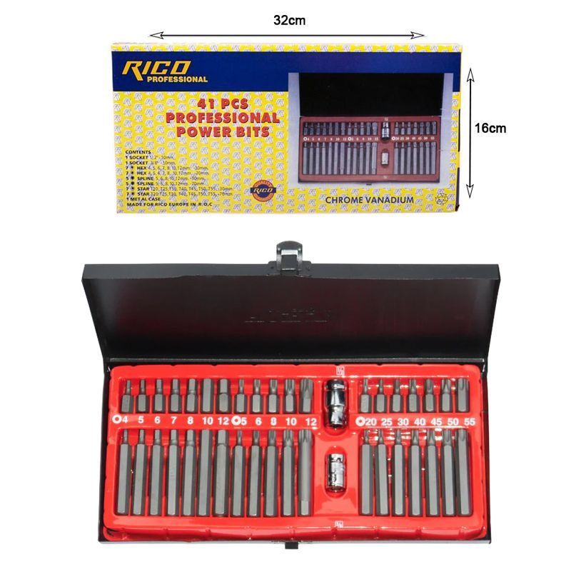 Rico Σετ Καρυδάκια 41τμχ - 41pcs Professional Power Bits OEM