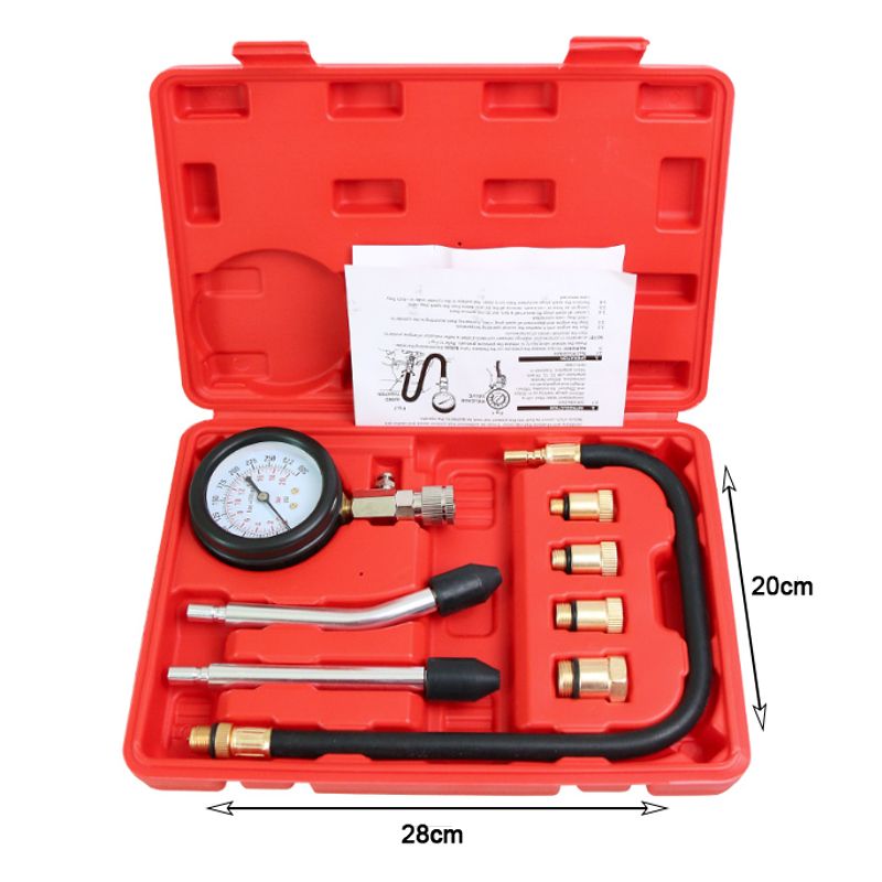 Δοκιμαστικός Μετρητής Συμπίεσης Κινητήρα Βενζίνης 8τμχ - Oil Pressure Tester Engine 8pcs OEM