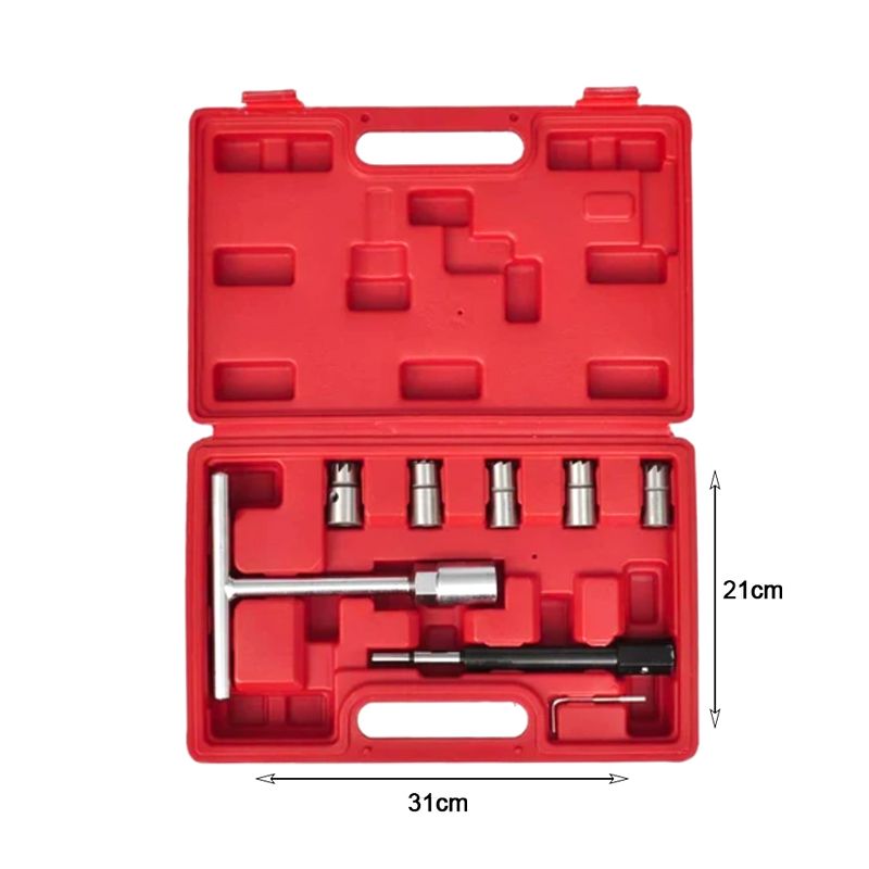 Σετ καθαρισμού μπεκ 11τμχ - Diesel Injector Seat Cutter Decarbon Cleaner Kit OEM